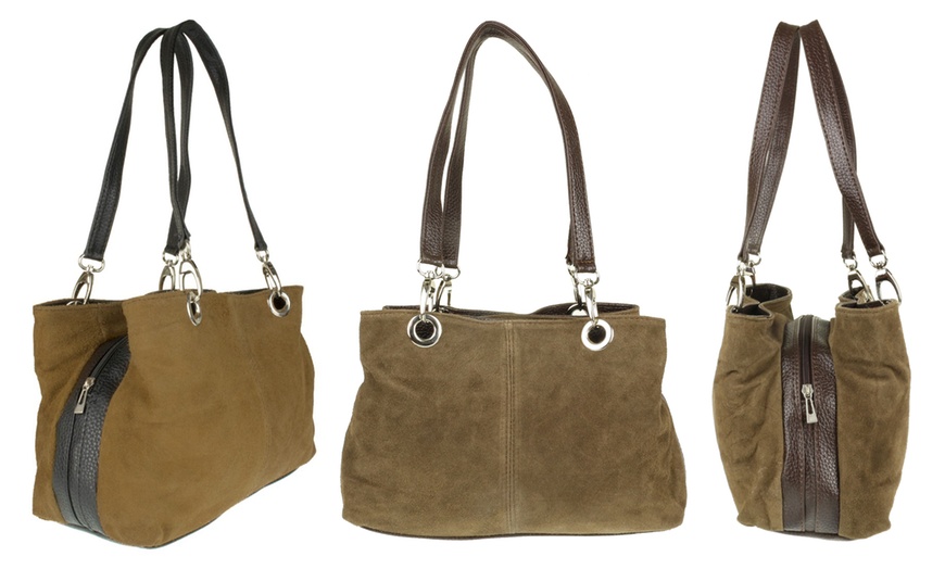 Image 25: Nubuck Suede Handbag