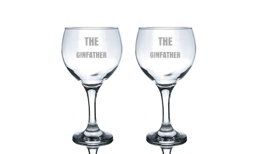 Image 2: Gin Glasses with Quotes
