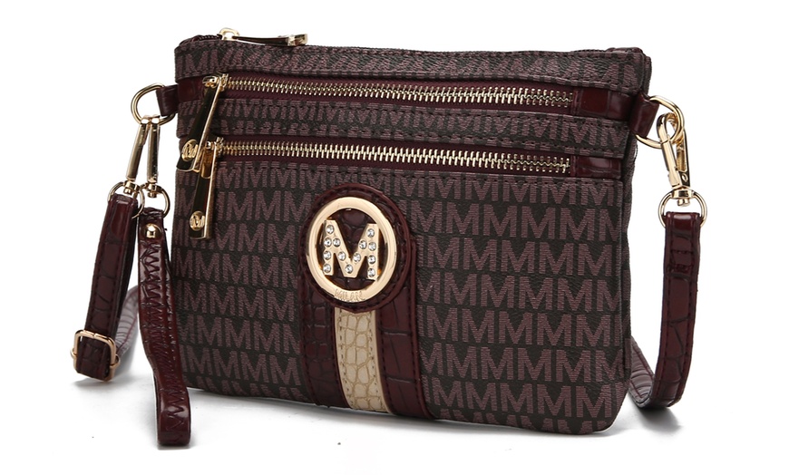 Mia K. Collection Tarren Signature Crossbody Bag/Wristlet | Groupon