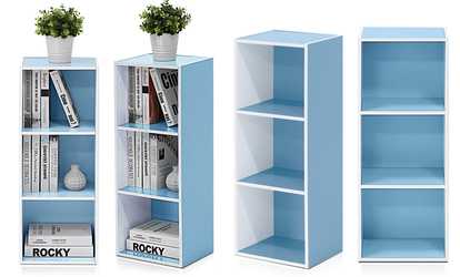 Furinno Pasir Three-Tier Open-Shelf Bookcase