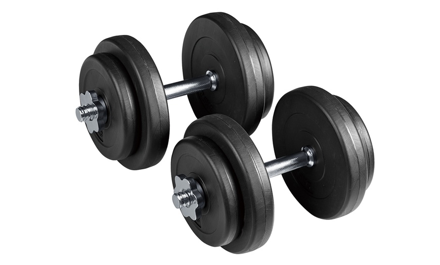 Image 1: Body Sculpture 18kg Dumbbell Set