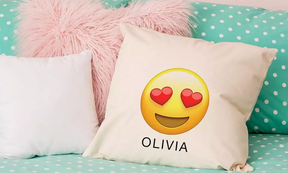 Personalized Emoji Pillow Covers from Qualtry (Up to 84% Off). Five Options Available. - Primary Image