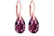1, 2 ou 3 paires de boucles d'oreilles en argent massif plaqué or rose Ah! jewellery®, ornées de cristaux Swarovski® - Second Medium