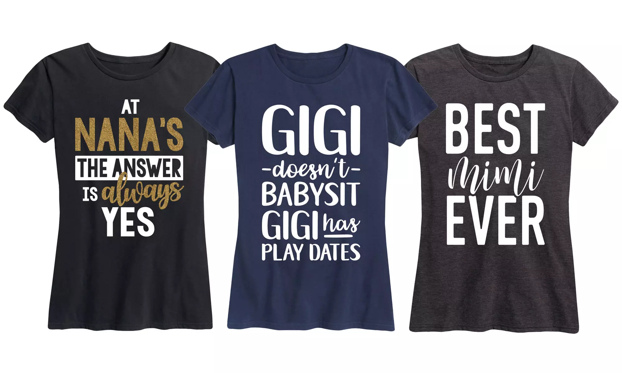 Instant Message Women's Nana, Gigi, and Mimi Tees. Plus Sizes Available. - Primary Image