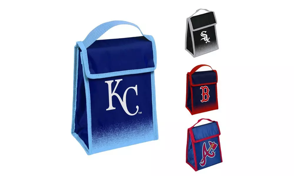 Forever Collectibles MLB Team Logo Gradient Insulated Hook & Loop Lunch Bags