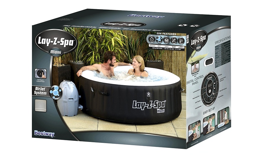 Image 6: Miami Lay-Z-Spa Inflatable Hot Tub