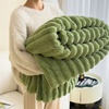 Image 11: Thick Plush Striped Winter Throw Blanket 