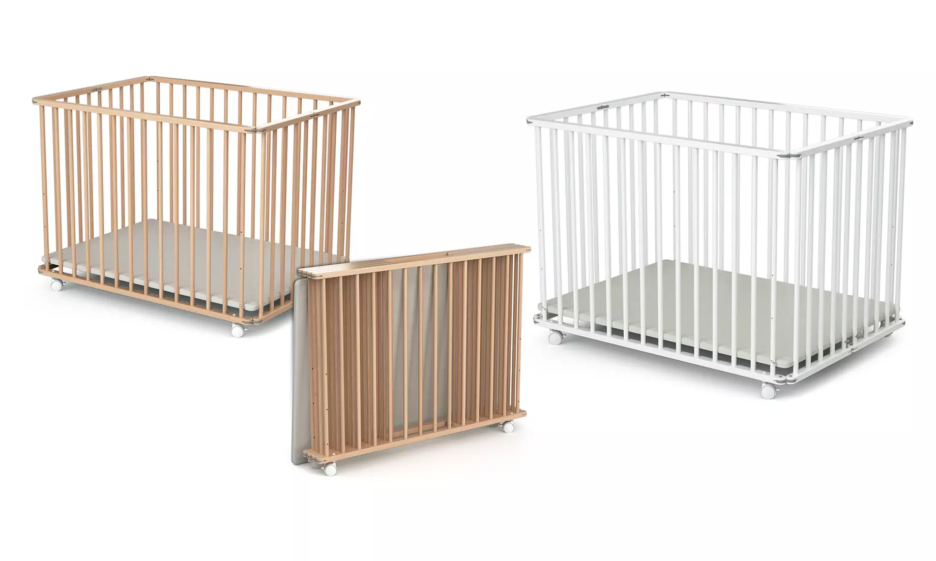 Parc de jeu réglable en bois de AT4, livraison gratuite - Primary Image