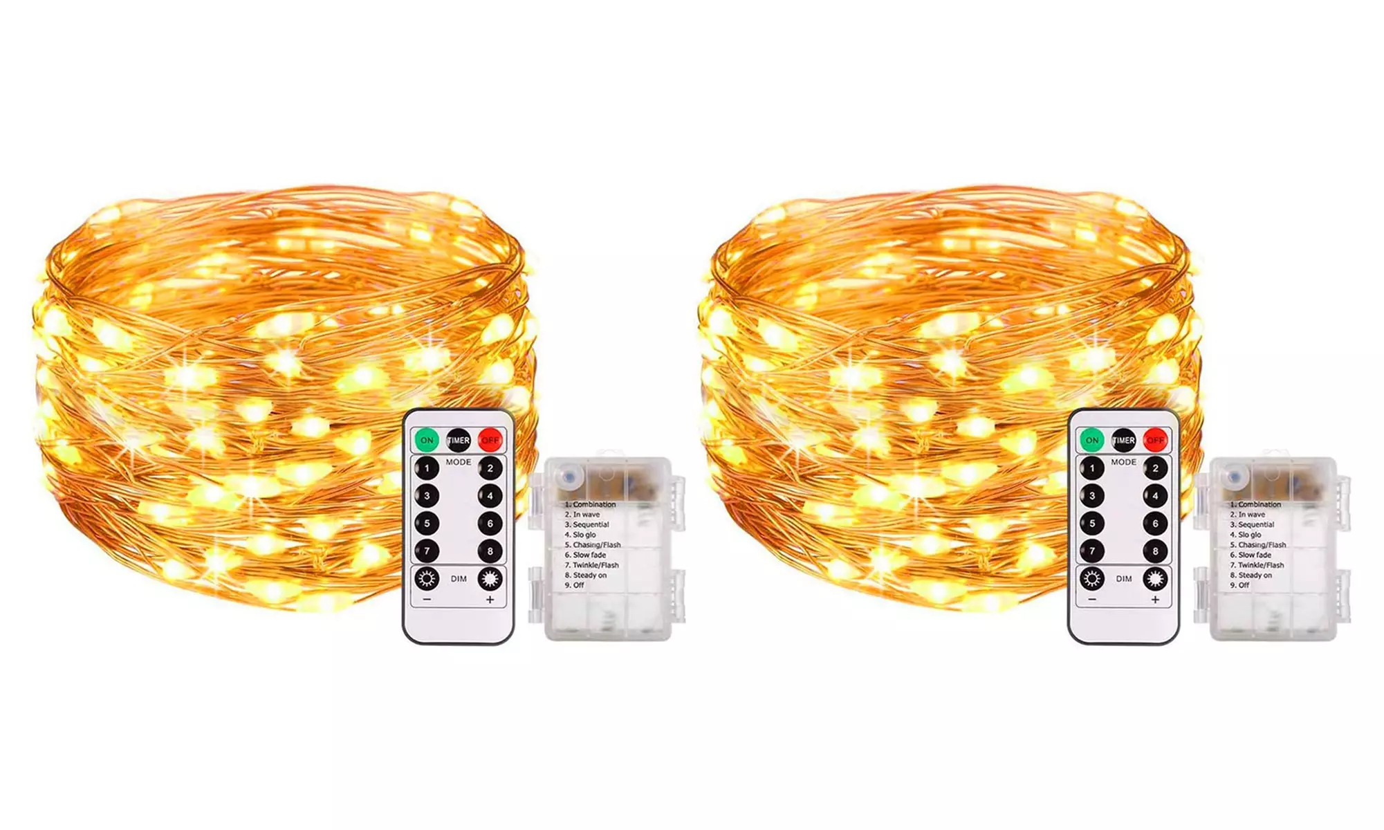 1 of 2 lichtslingers met ledlampjes