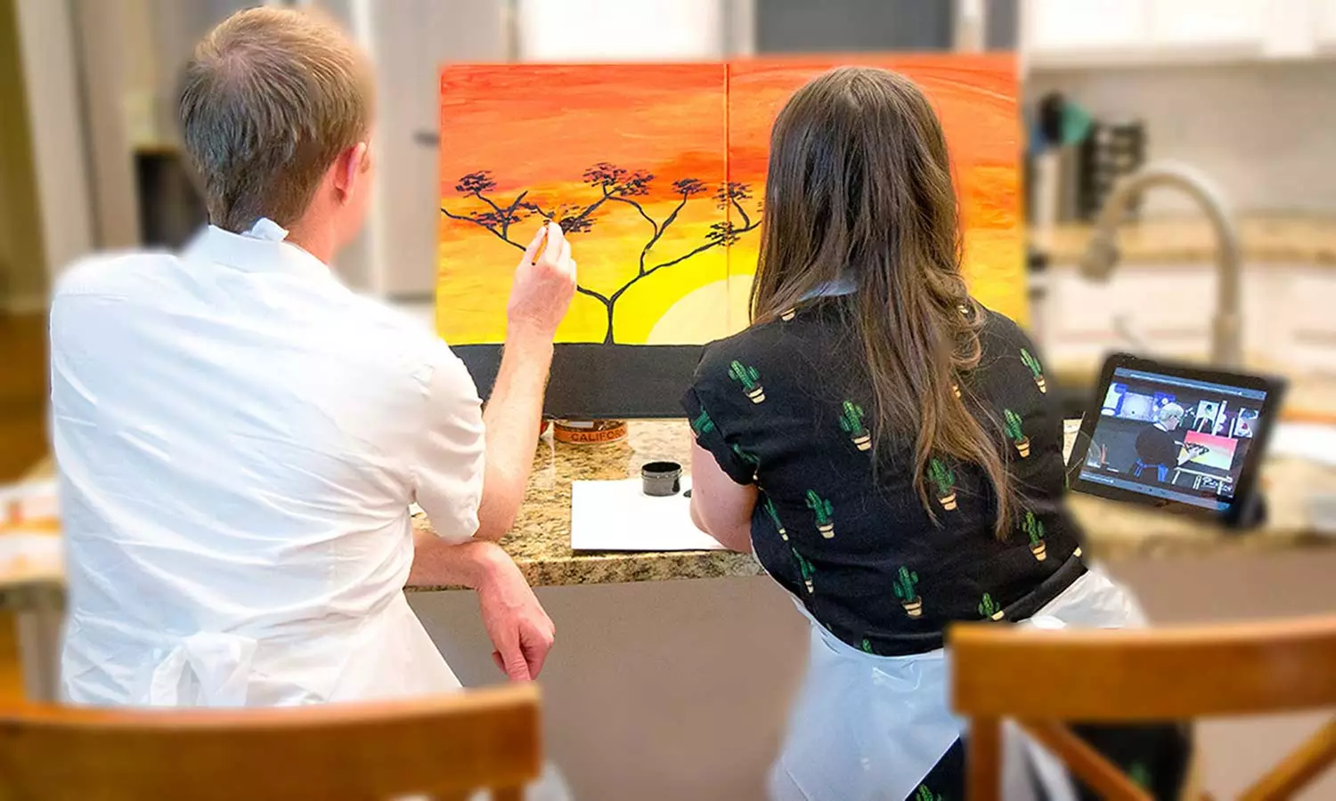 At-Home Paint Party Experience for One, Two, or Four from Painting To Gogh (Up to 44% Off)  - Primary Image
