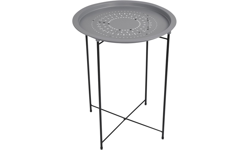 Image 2: Round Metal Garden Coffee Table