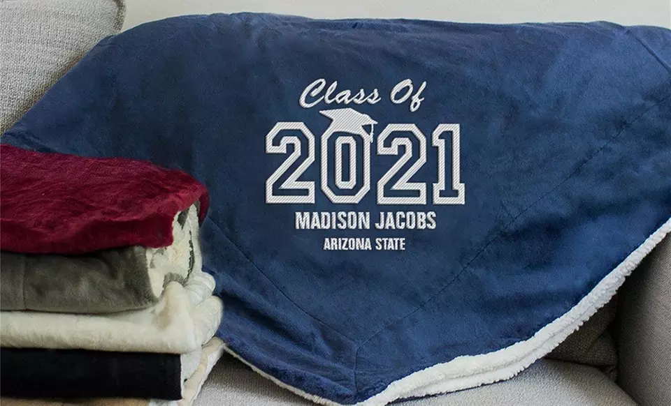 One, Two, Three, or Four Personalized Embroidered Sherpa Blankets from GiftsForYouNow.com (Up to 64% Off) - Primary Image