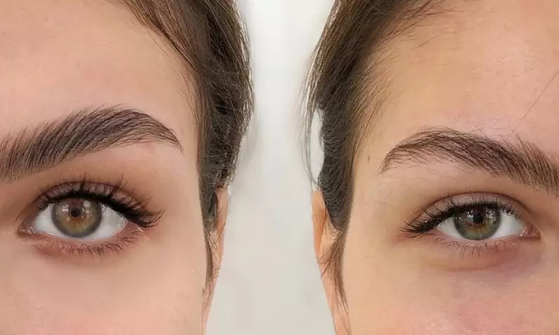 Lifting o extensiones de pestañas o diseño y laminado de cejas para 1