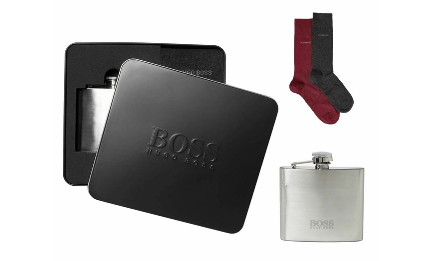 Image 3: Coffret-cadeau Hugo Boss avec flasque et 2 paires de chaussettes 40-45