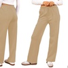 Image 14: Plain and Seam Front Wide Leg Trousers