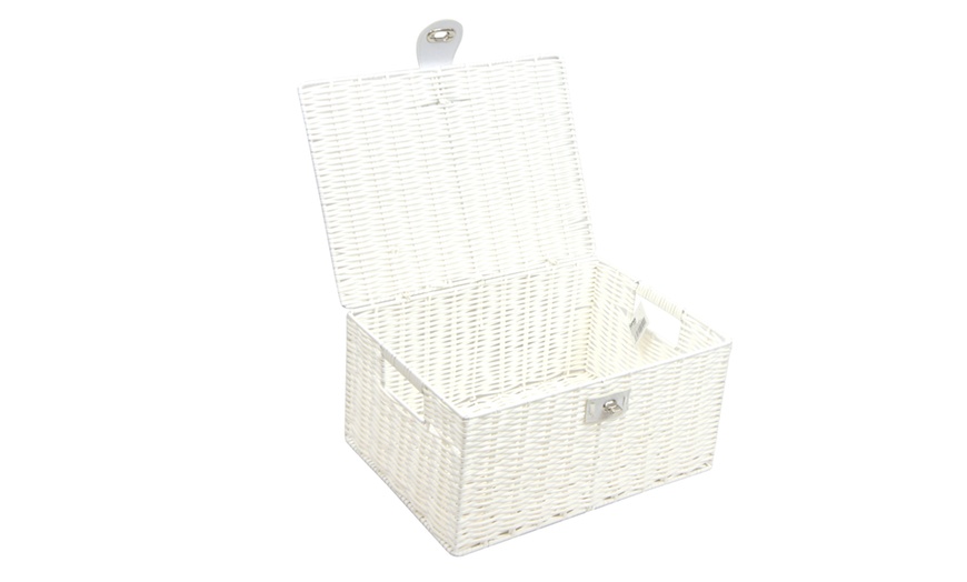 Image 4: Woven Storage Box with Lid