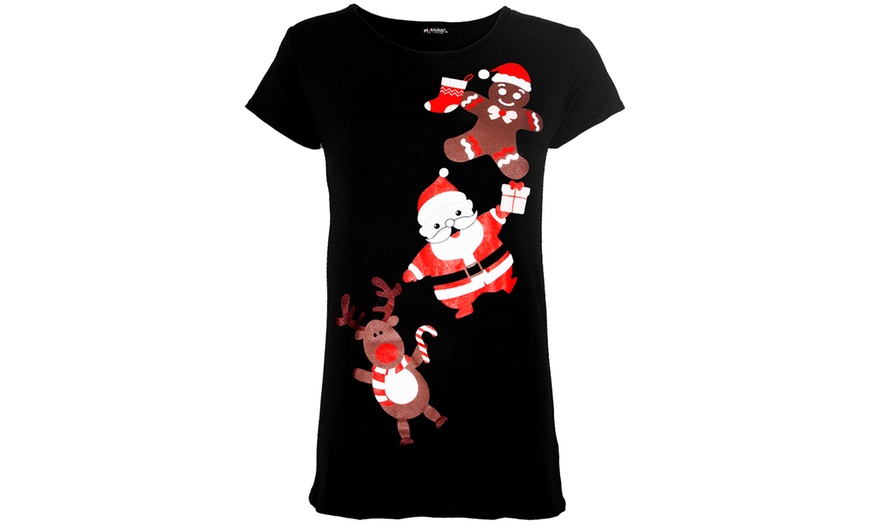 Image 3: T-Shirt avec motifs de Noël à manches courtes pour enfant