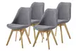Lot de 1, 2, 4 ou 6 chaises scandinaves tissu LIVS - Second Medium