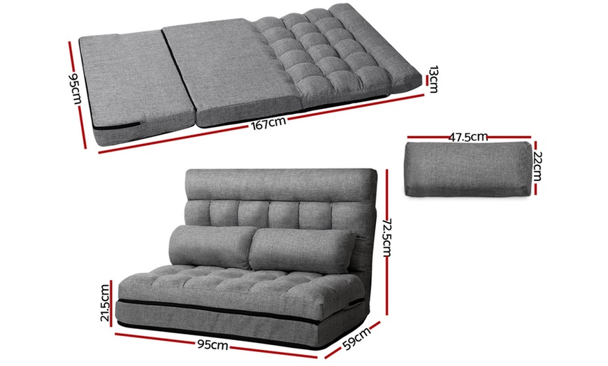 Image 47: Adjustable Folding Futon Lounge