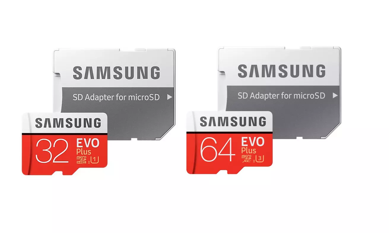 Cartes SD Samsung EVO+, 32GB ou 64GB, avec adaptateur et livraison offerte - Primary Image