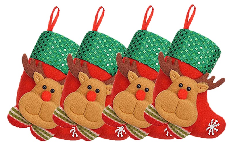 Image 4: Lot de 4 chaussettes de Noël