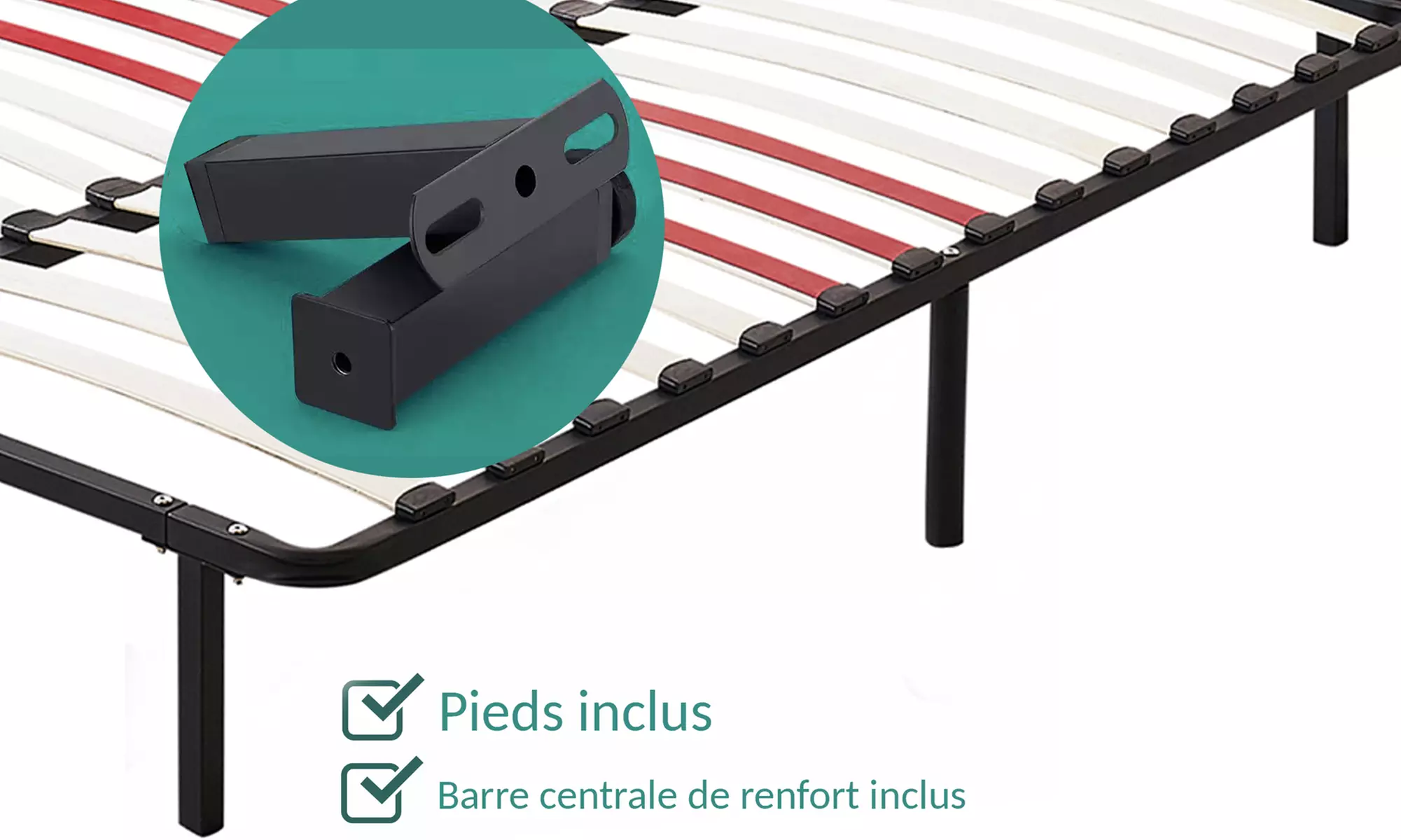 Sommier Orthoflex orthopédique, renfort lombaire, Sampur