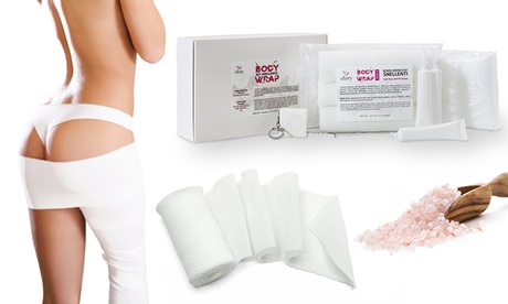 Fino a 4 kit snellenti Body Wrap al sale dell’Himalaya bende con crema corpo Efory Cosmetics