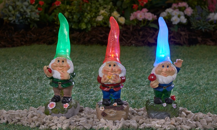 Light-Up Garden Gnome Solar Light | Groupon Goods