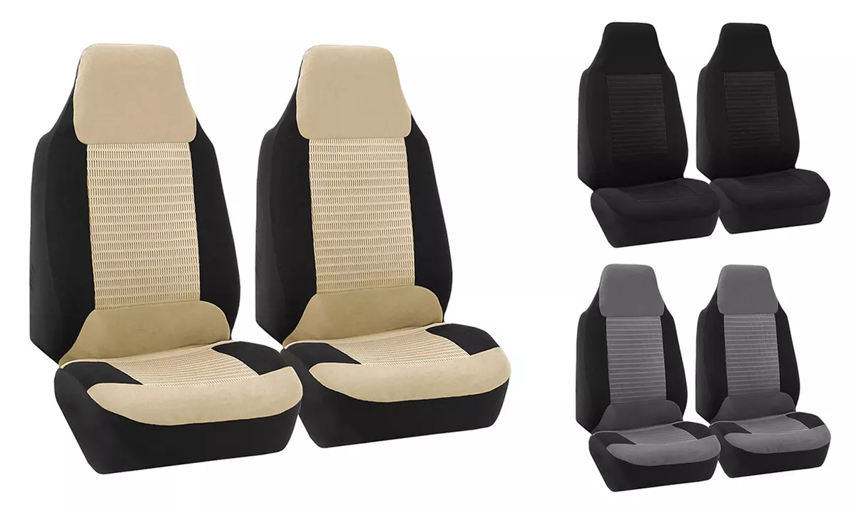 Premium Fabric High-Back Bucket Cover Set (2-Piece) - Primary Image