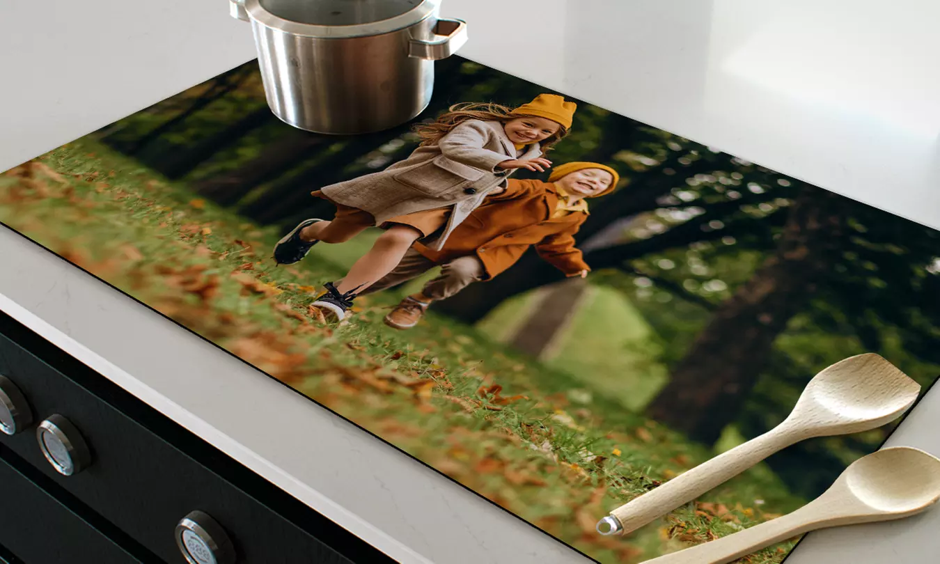 Maak je kookplaat uniek met een inductiebeschermer met jouw eigen foto
