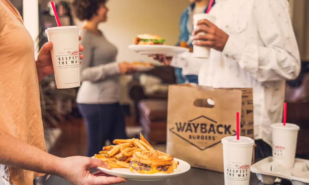 Food and Beverages for Dine-In and Takeout at Wayback Burgers (Up to 50% Off). Four Options Available. - Second Medium