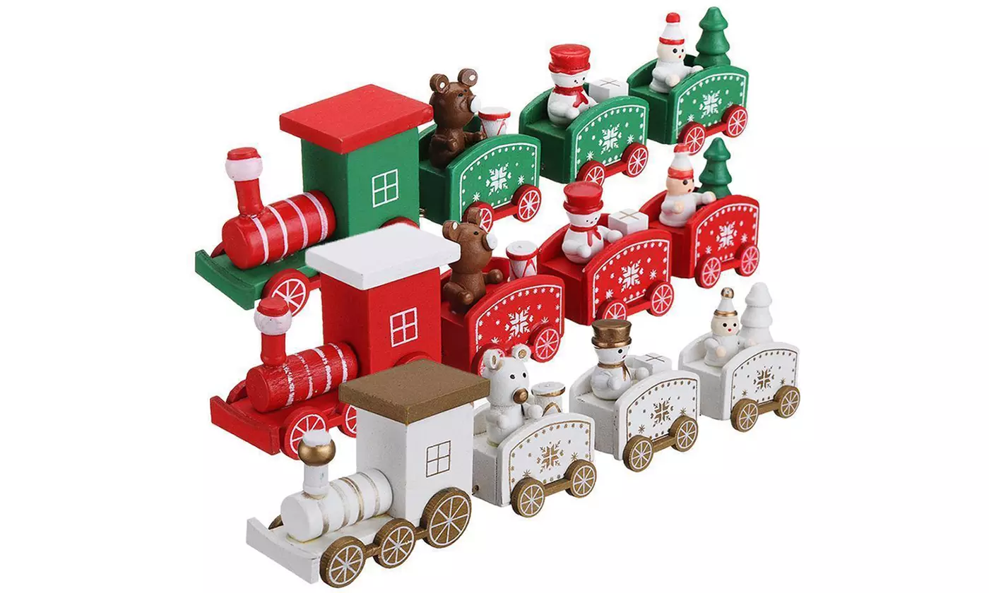 1x oder 2x Holz-Eisbahn in Rot, Grün oder Weiß - Primary Image