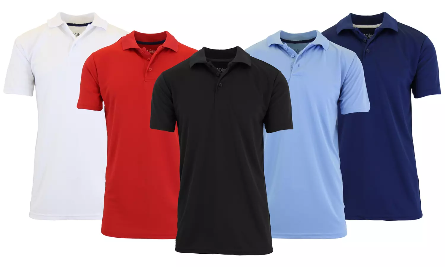 Galaxy By Harvic Men's Dry Fit Moisture-Wicking Performace Polo Shirts (2-Pack; S-2XL) - Primary Image