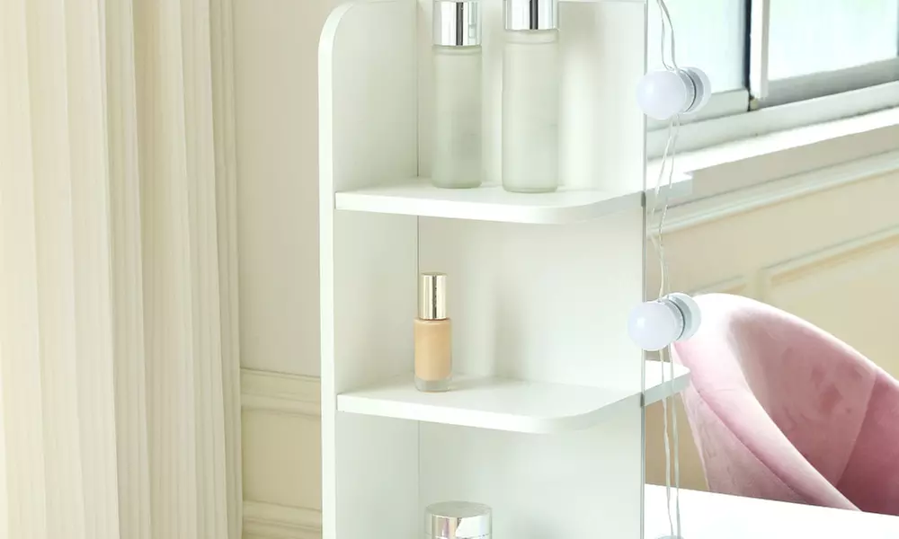 Home Deluxe Schminktisch „KYLIE“ mit Spiegel und LED-Beleuchtung