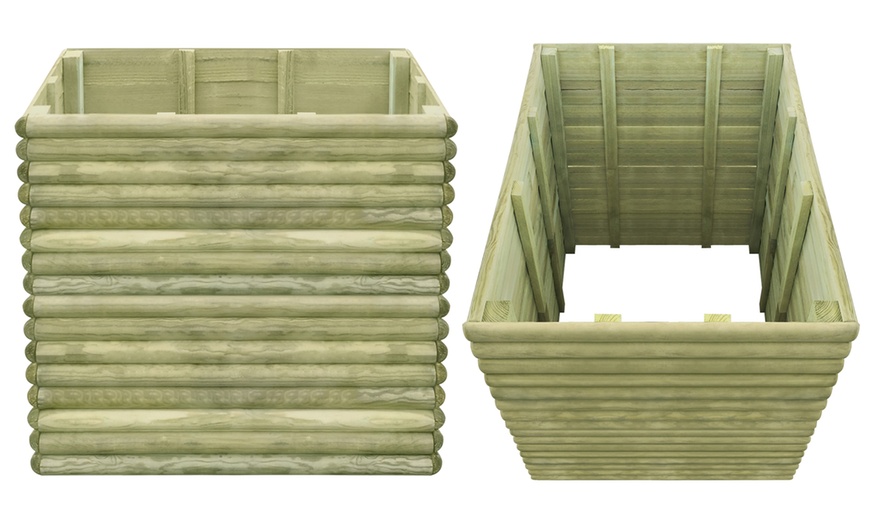 Image 40: Rectangular Wooden Planter