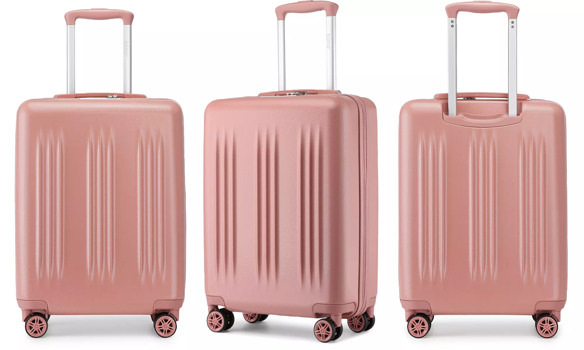 KONO One or Three Piece Four Wheels Hard Shell Suitcases