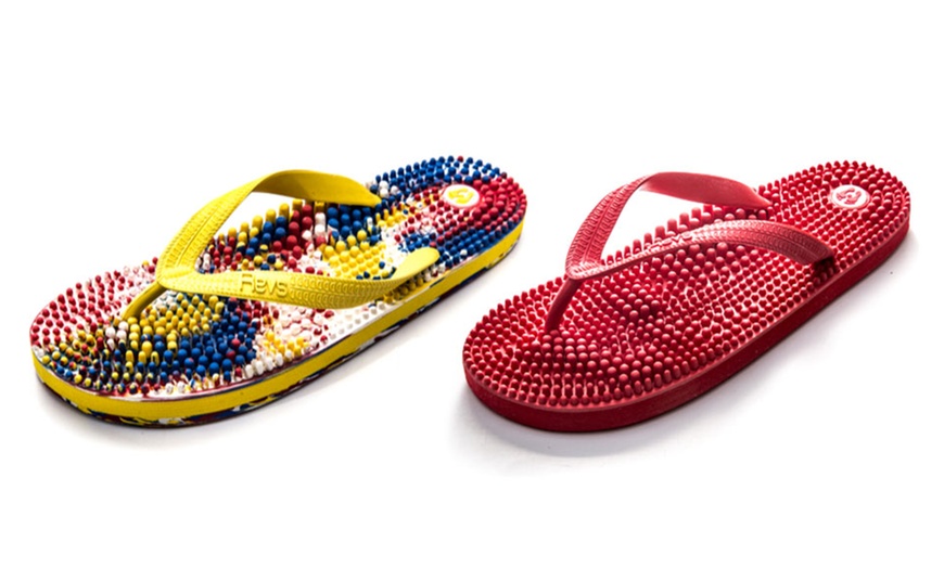 Image 3: Women's Reflexology Flip-Flops