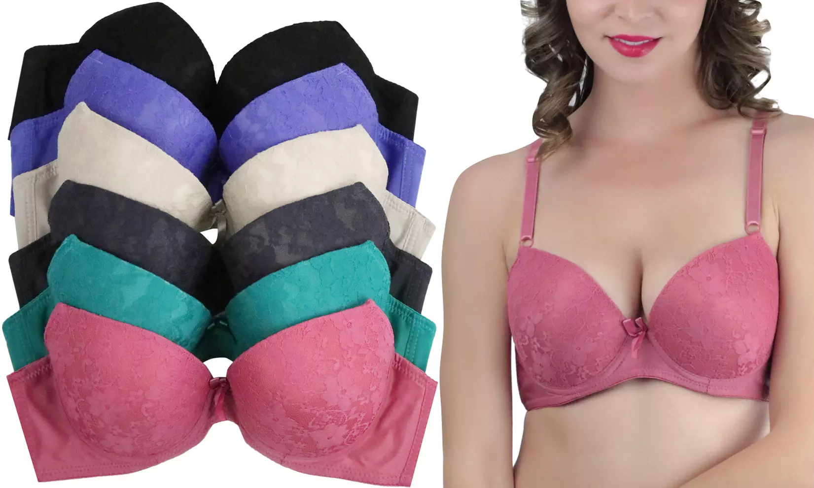 Women's Push-Up Bras (6-Pack) | Groupon Goods