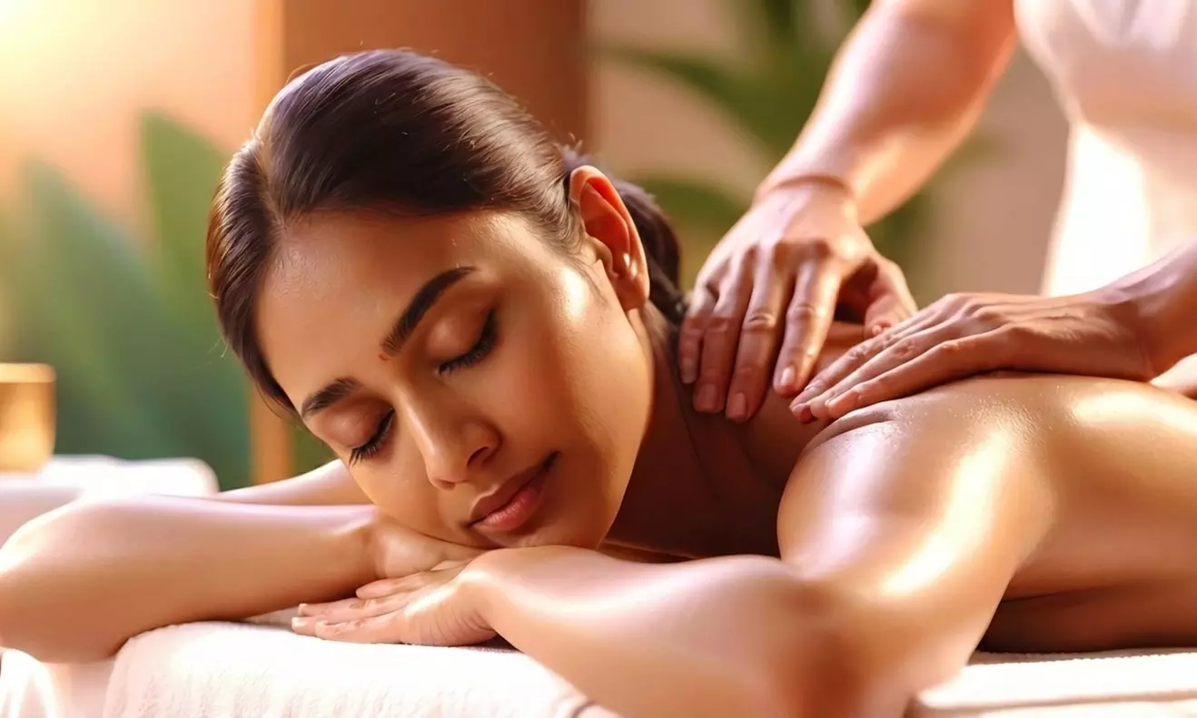 Massage "Aromatouch" du dos, des pieds et mains en option