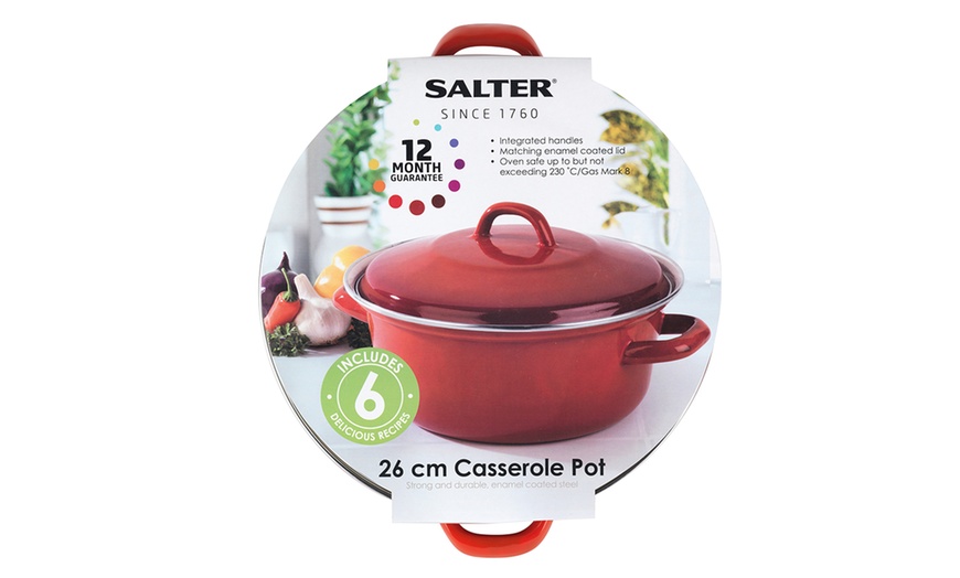 Image 6: Salter Enamel Casserole Pot