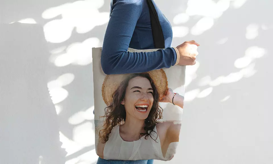 1x oder 2x Strand-/Badetuch oder Stofftaschemit eigenem Foto