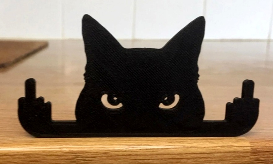 Image 5: Black Cat or Rabbit Home Decoration Ornament