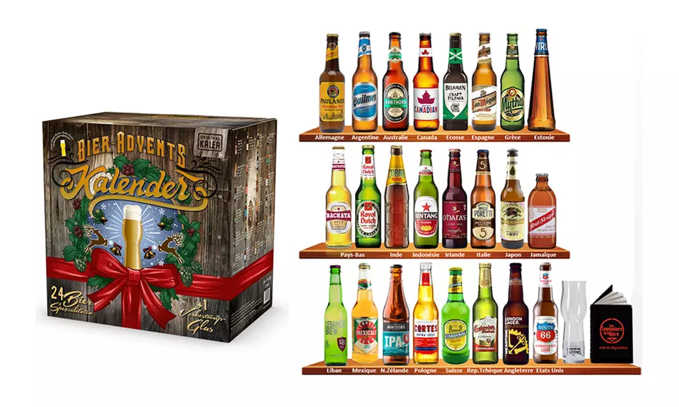 Box Spécial Bières 24 Bouteilles + 1 Verre + Box recharge en option, livraison offerte - Primary Image