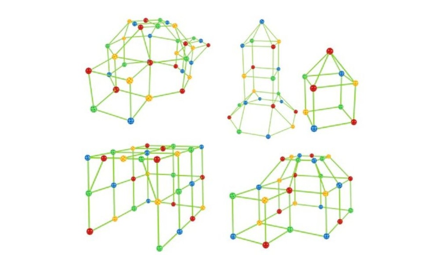 Image 2: One or Two Children's Fort Building Kits 175 Pieces