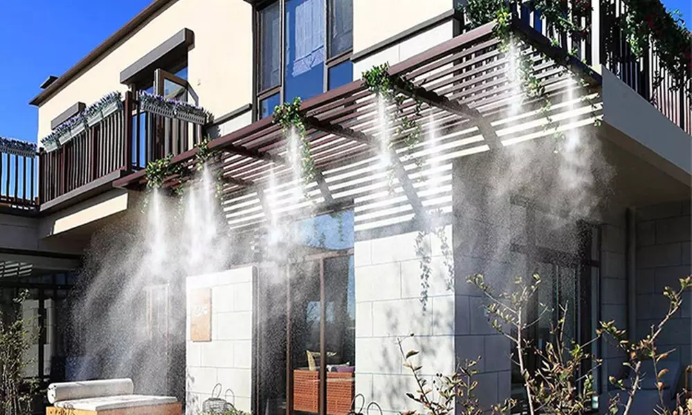 Kit sistema di irrigazione automatica, nebulizzatore acqua per esterni