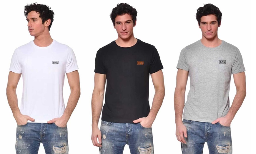 Image 1: Lot de 2 t-shirts pour homme Black+Decker en coton