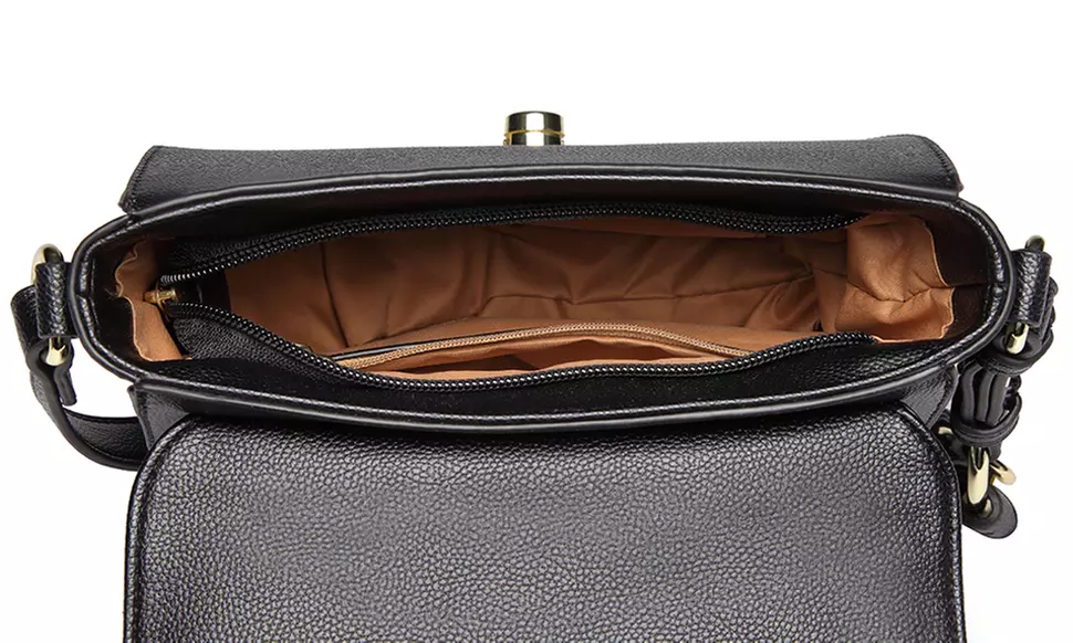 Women Fashion PU Leather Cross Body Saddle Bag