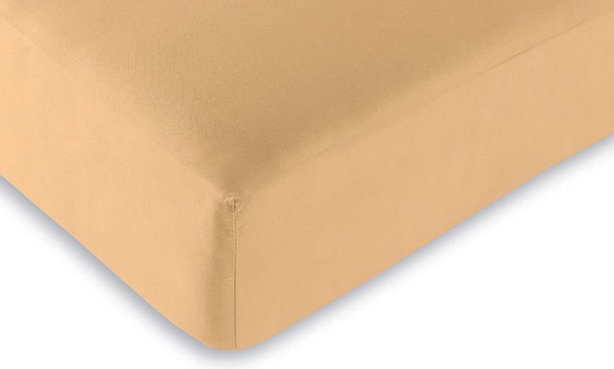 Image 12: Drap housse 100 % coton, coloris et dimensions au choix