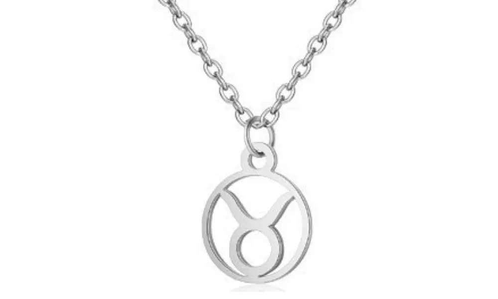 Collier astrologique en acier inoxydable, doré ou argent