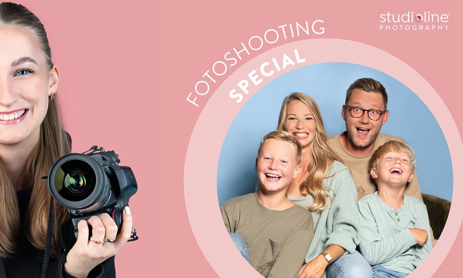 60 Min. studioline PHOTOGRAPHY Fotoshooting Erlebnis + Goldcard